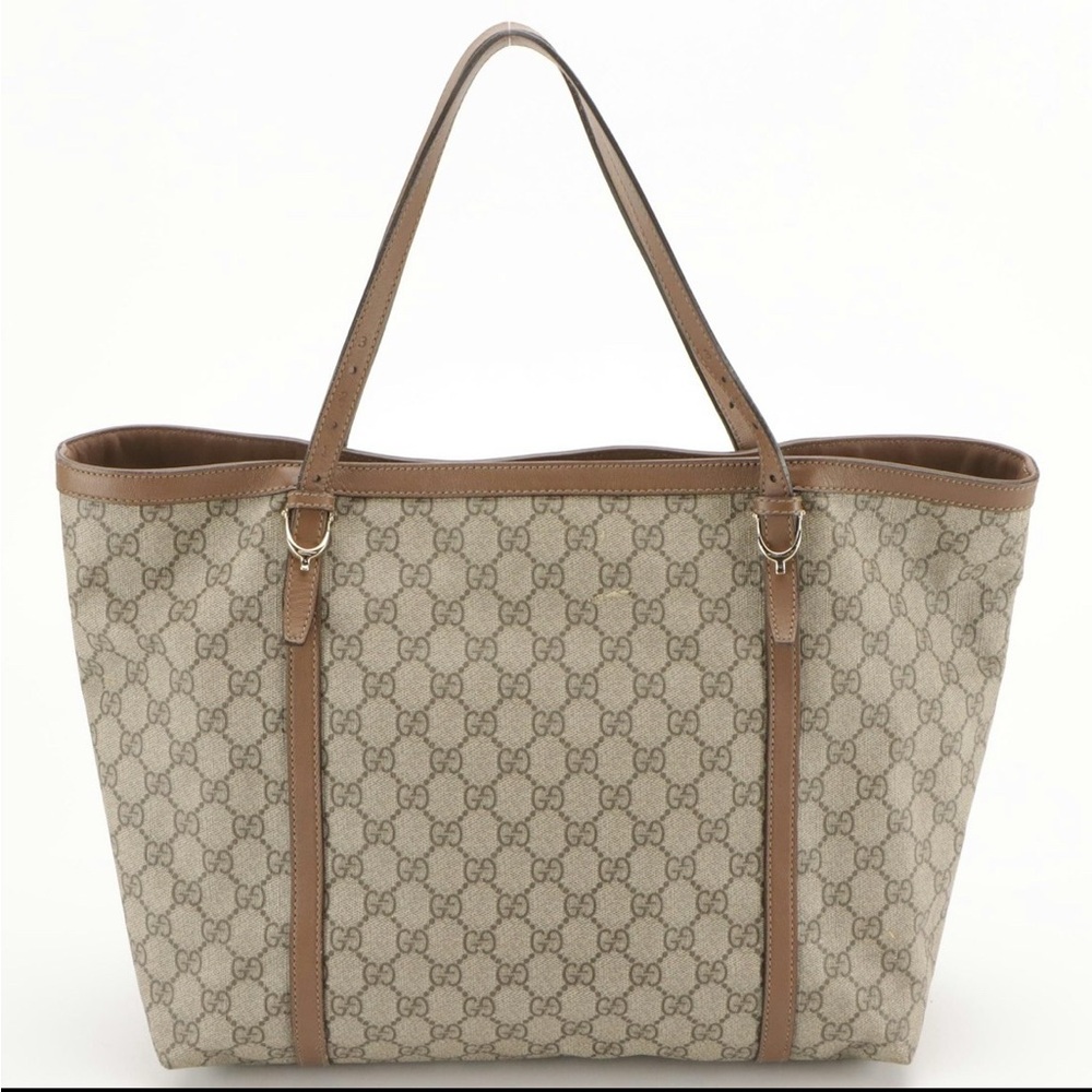 Gucci Beige and Brown Tote Bag